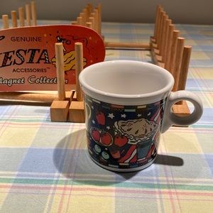 Fiestaware mug made for Boscovs department store. American pie series.